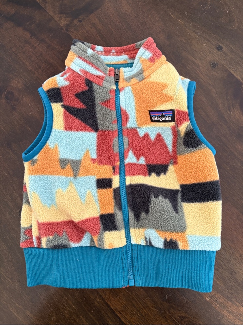 Patagonia Multicolor Fleece Vest - baby 6-12 mo
